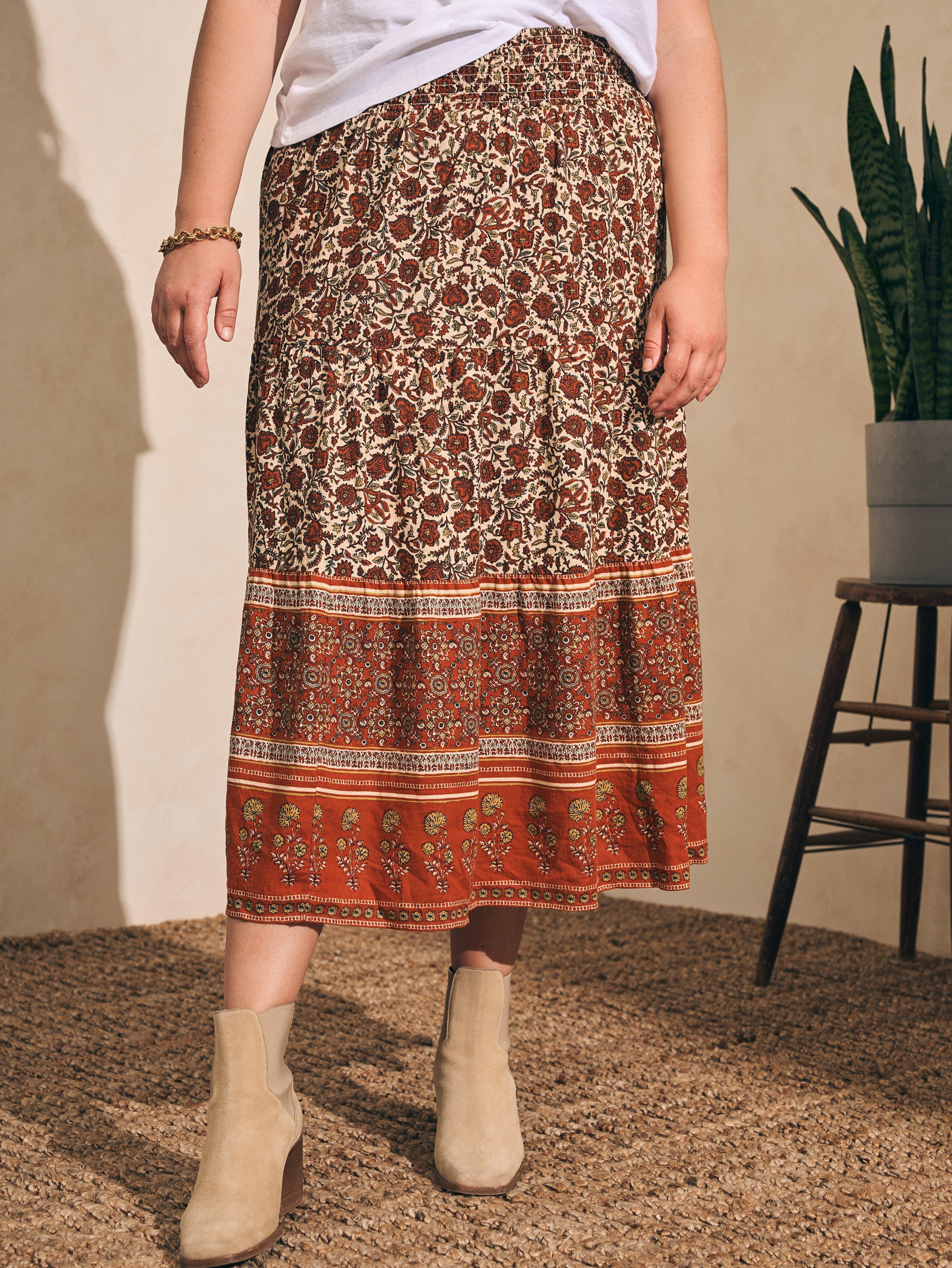 Harlow Skirt - Umber Folly Floral Female Product Image