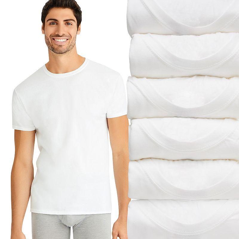 Mens Hanes Ultimate 6-pack ComfortSoft Crew Tees Product Image