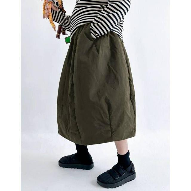 Mid Rise Loose Fit Bubble skirt Product Image