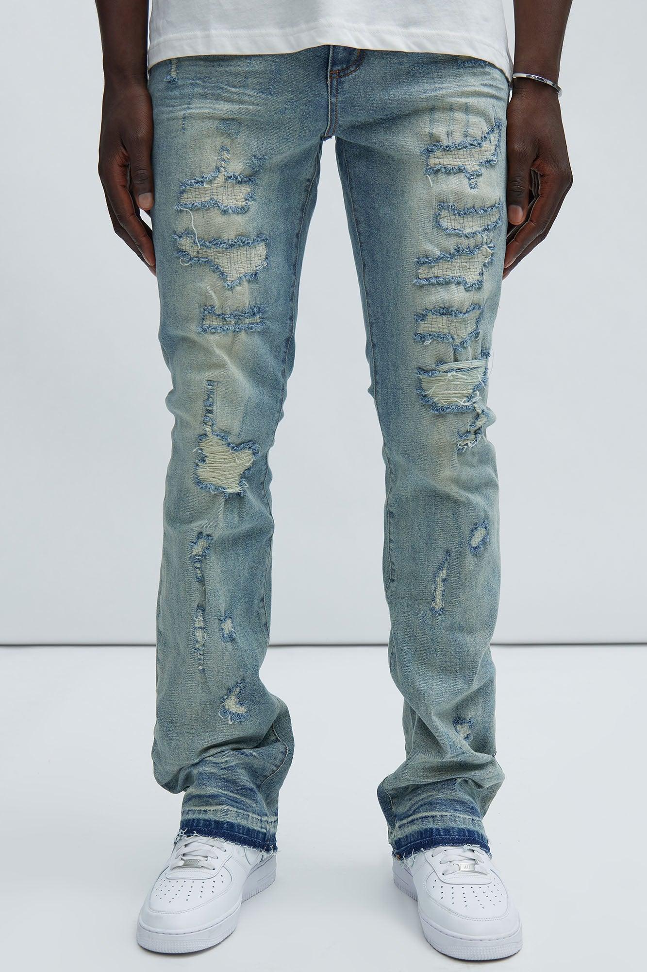 Be Real Stacked Skinny Flare Jeans - Light Wash Product Image