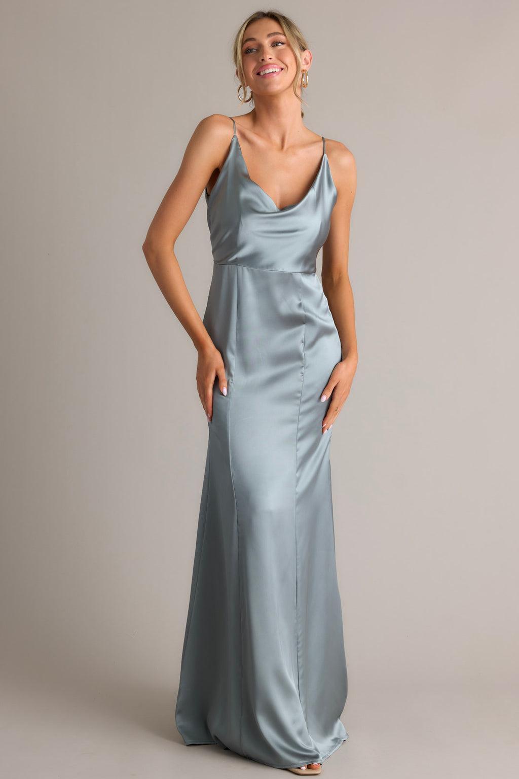 Inner Radiance Ash Blue Maxi Dress Product Image