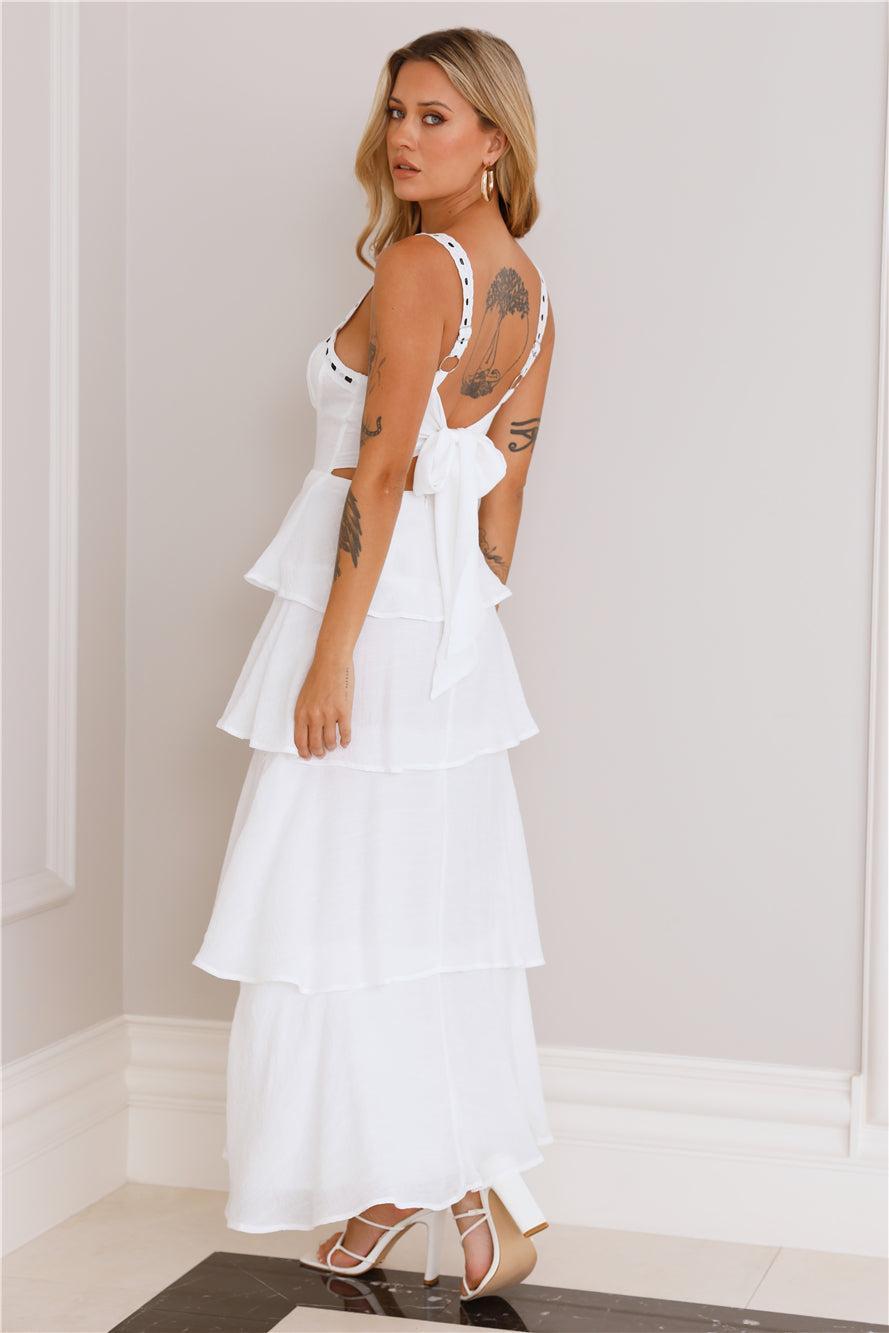 Ocean Spray Maxi Dress White Product Image