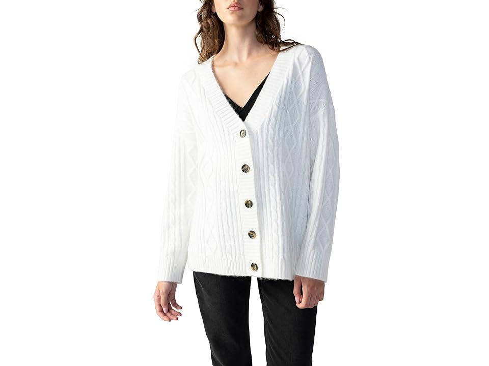 Sanctuary Cozy Cable Cardi (Creme Brulee) Women's Clothing Product Image