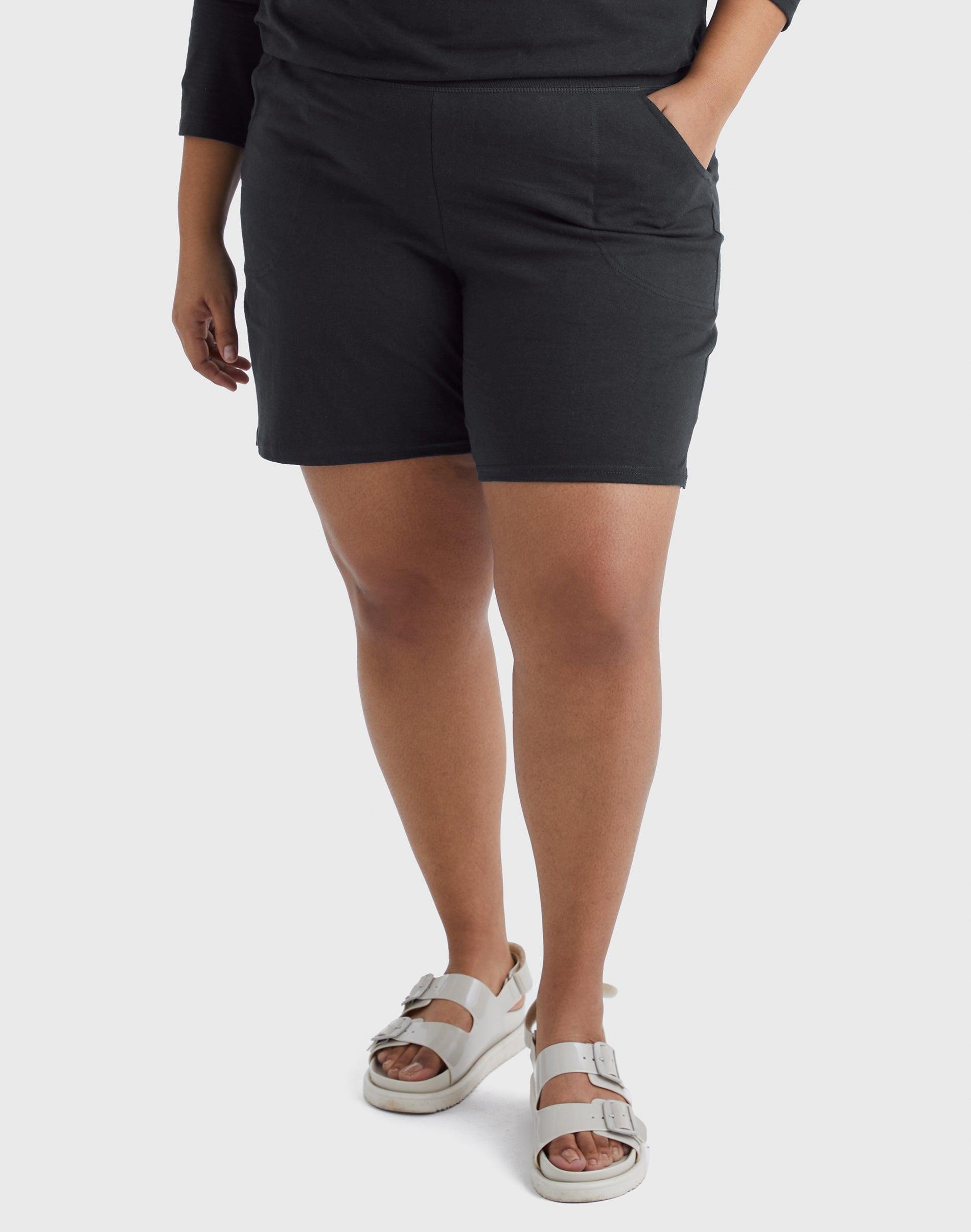 Plus Size Just My Size Pocket Jersey Shorts, Womens Product Image