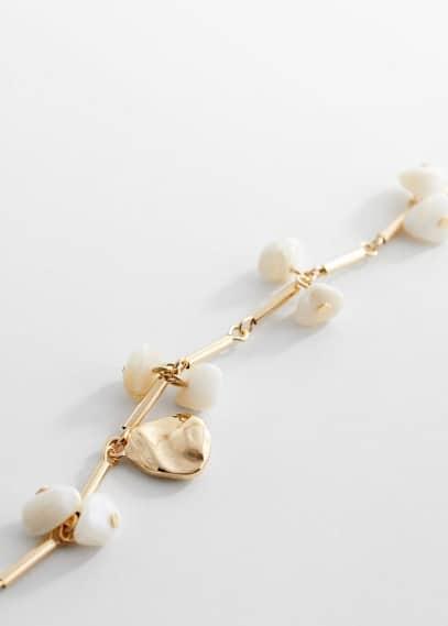 MANGO - Shell chain necklace - One size - Women Product Image