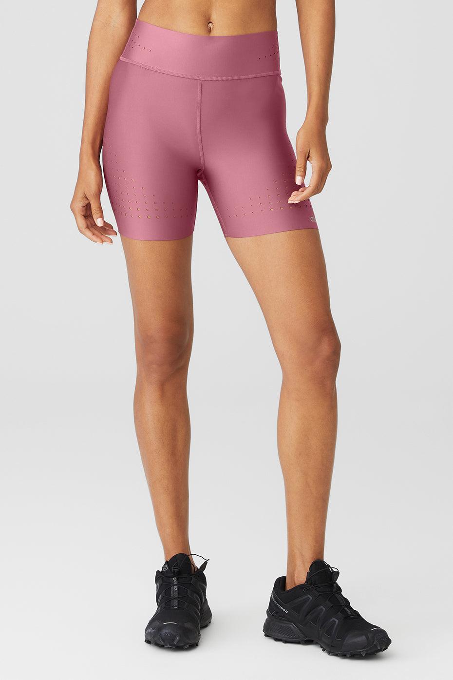 Alo Yoga | 5 Airlift High-Waist Laser Cut Speedy Short Pink Product Image