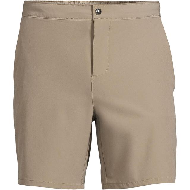 Mens Lands End 7-inch Sunset Swim Shorts Green Product Image