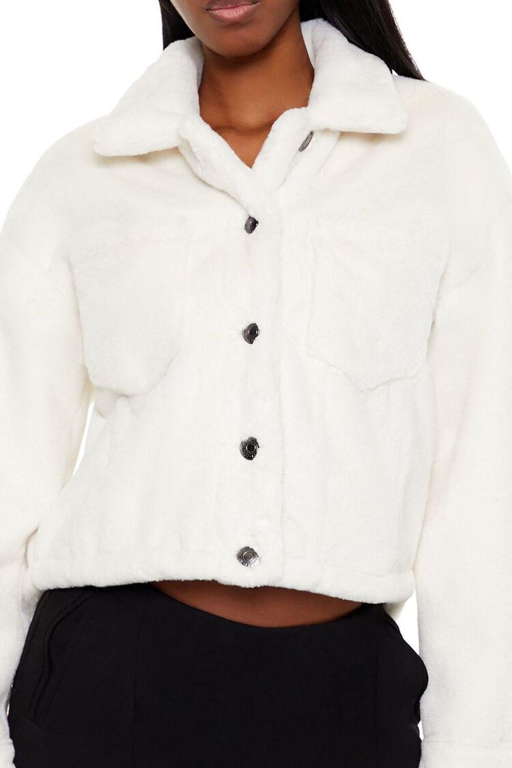 Faux Fur Cropped Shacket | Forever 21 Product Image