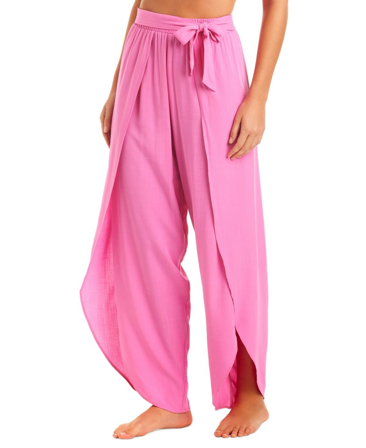 Jessica Simpson Womens Tie-Waist Beach Cover-Up Pants Product Image