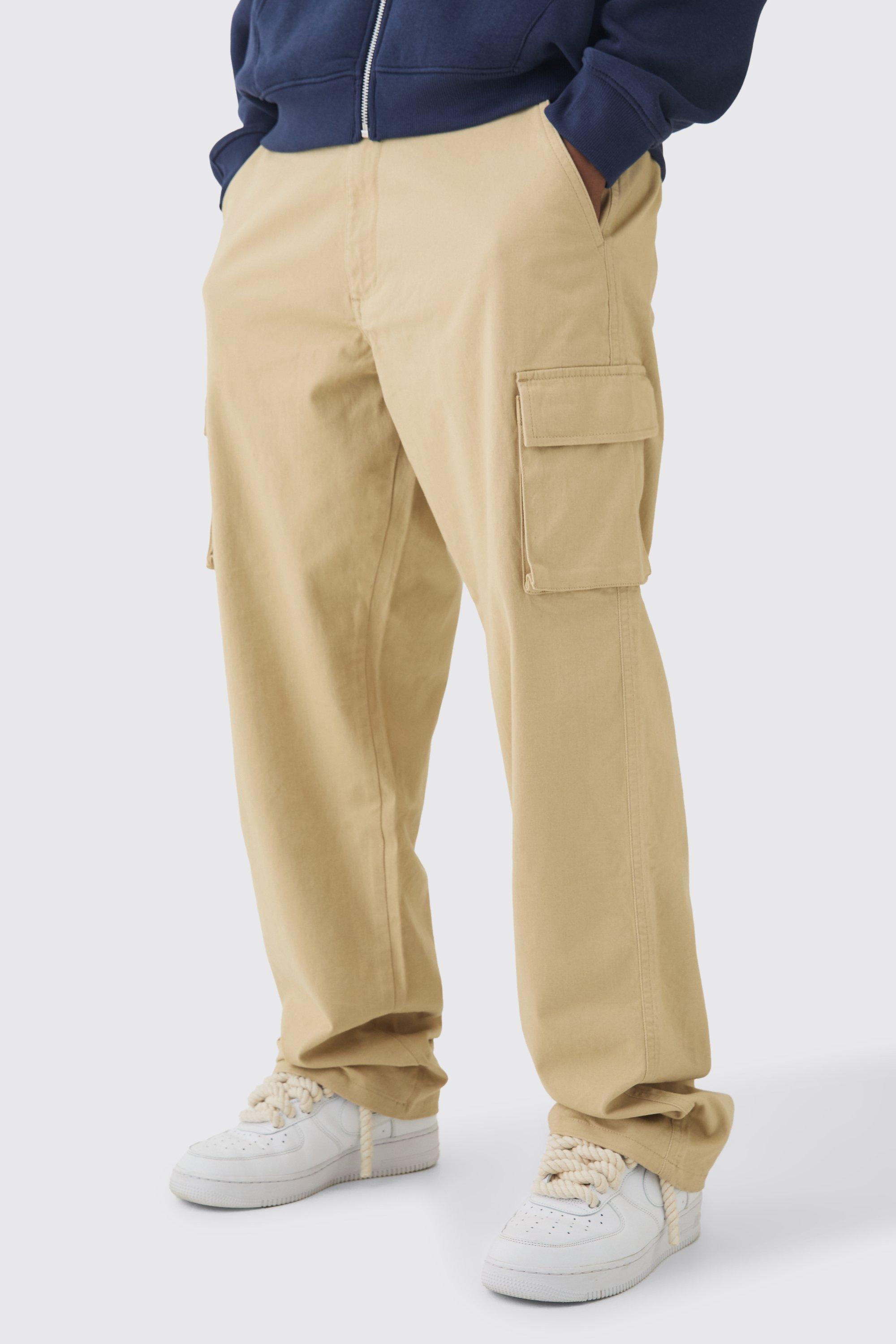 Tall Relaxed Fit Fixed Waist Cargo Pants | boohooMAN USA Product Image