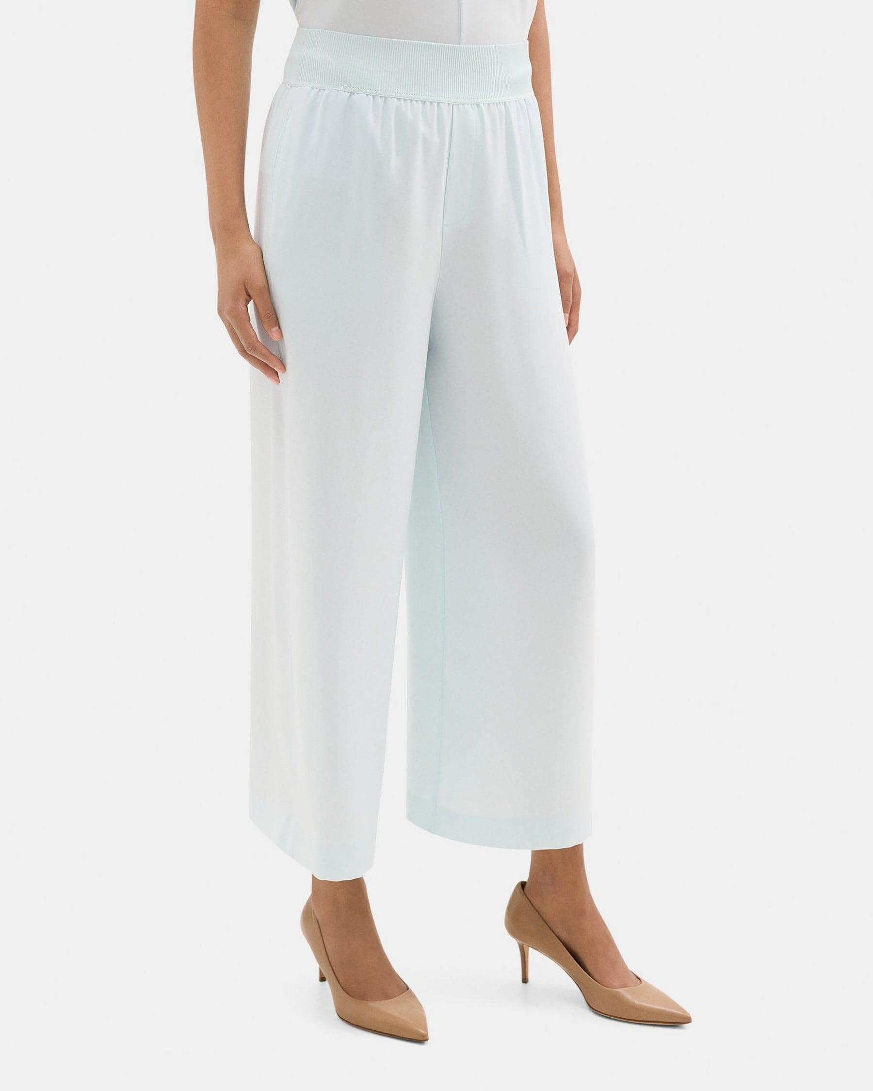 Cropped Pull-On Pant in Crepe Product Image