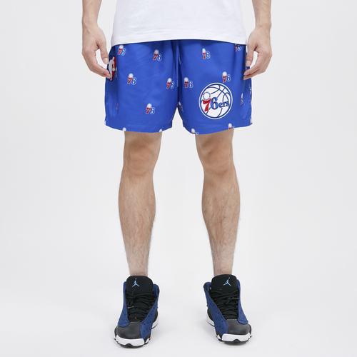 Pro Standard Mens Pro Standard 76ers Mini Logo Woven Shorts - Mens Product Image