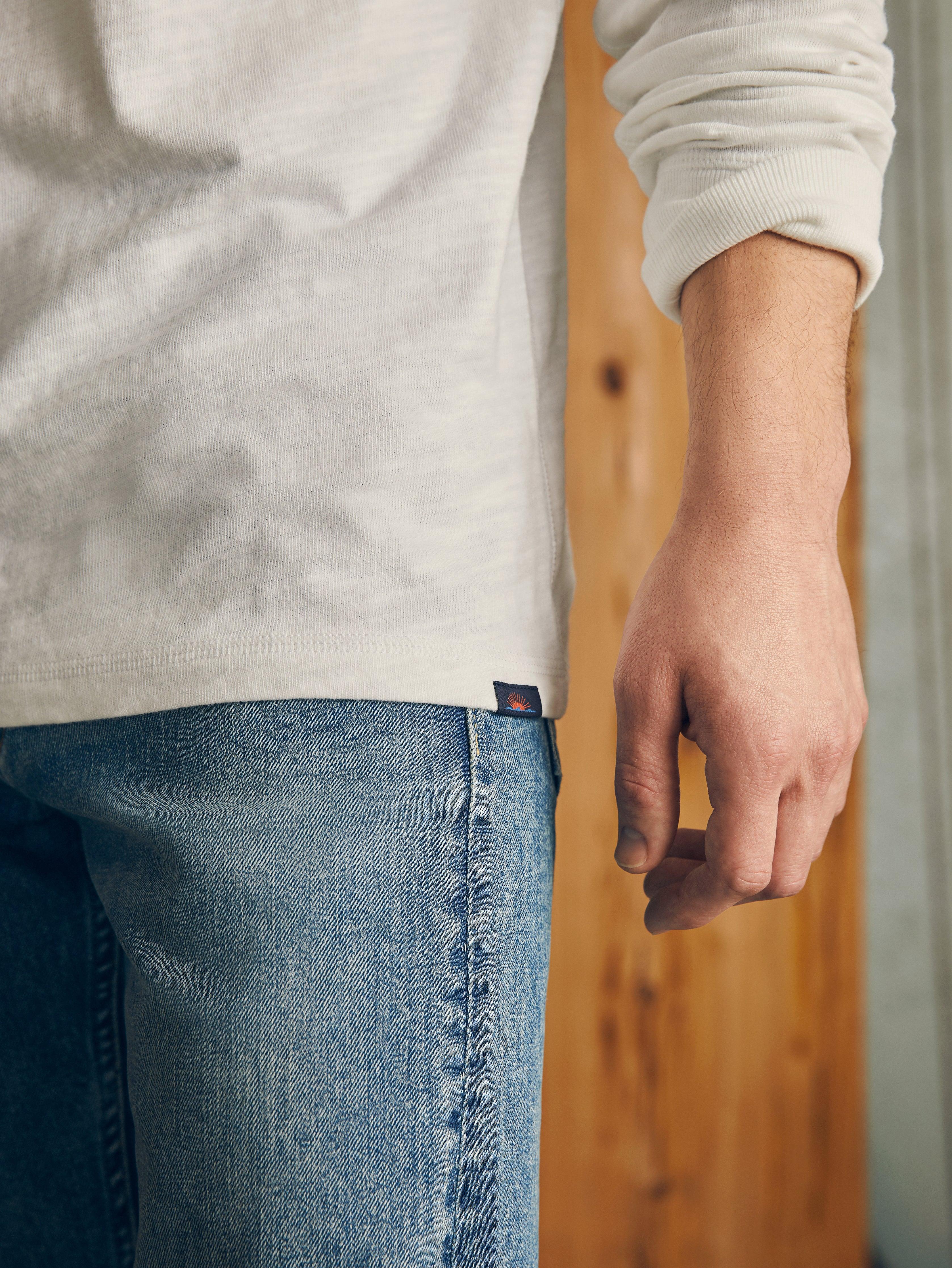 Sunwashed Slub Henley - White Product Image