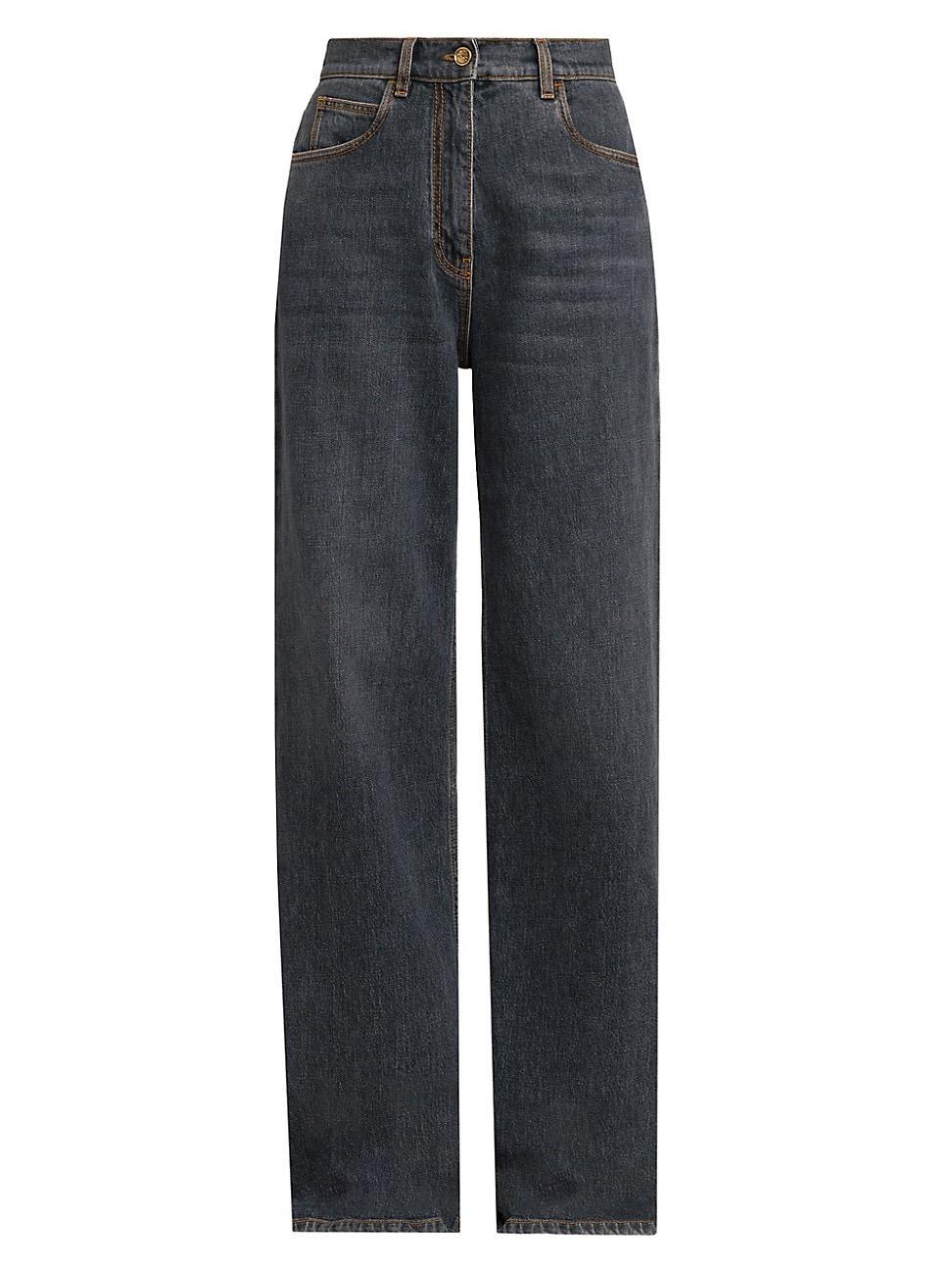 Womens High-Rise Wide-Leg Jeans product image