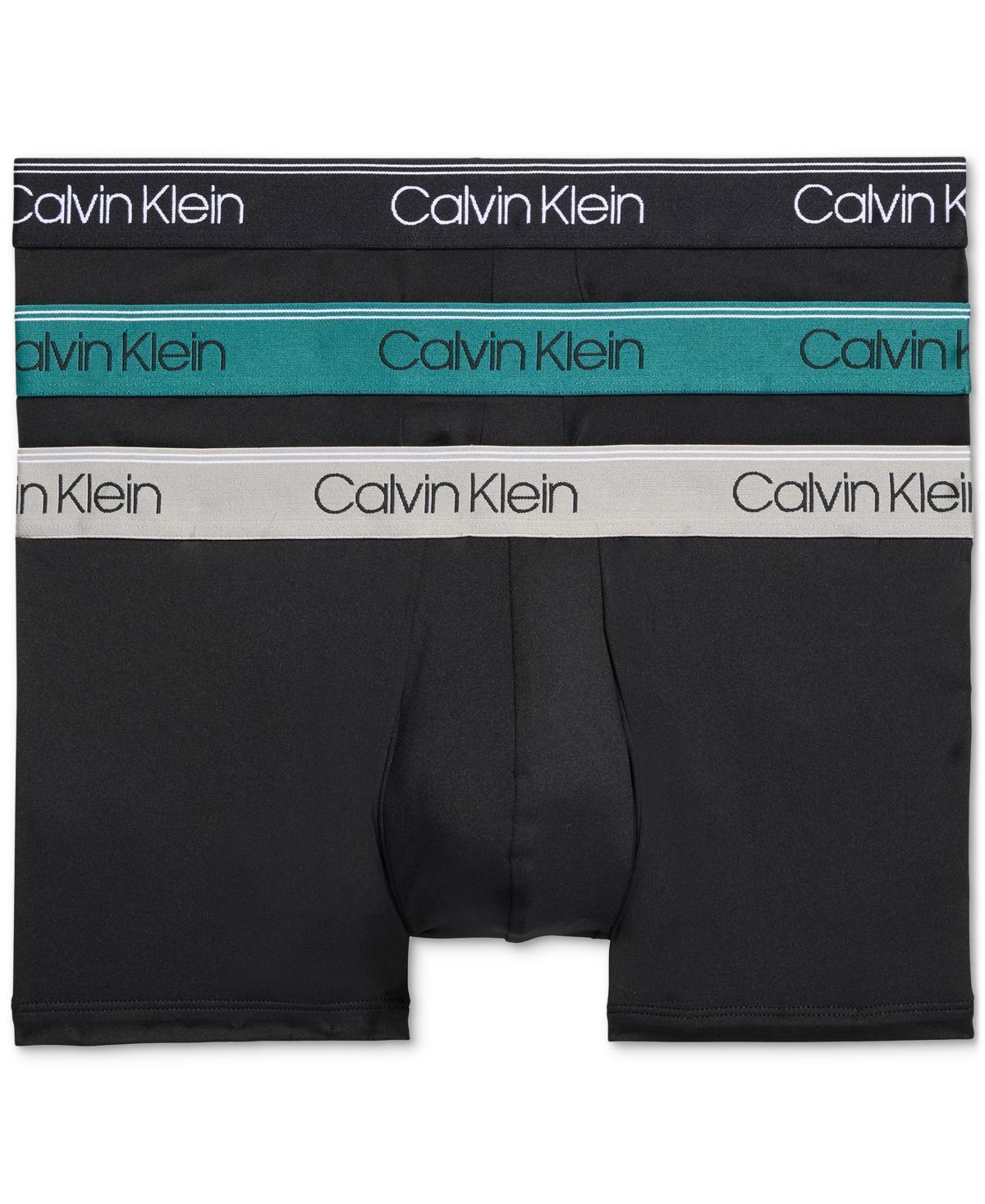 Calvin Klein Mens 3-Pack Microfiber Stretch Low-Rise Trunk Underwear Product Image