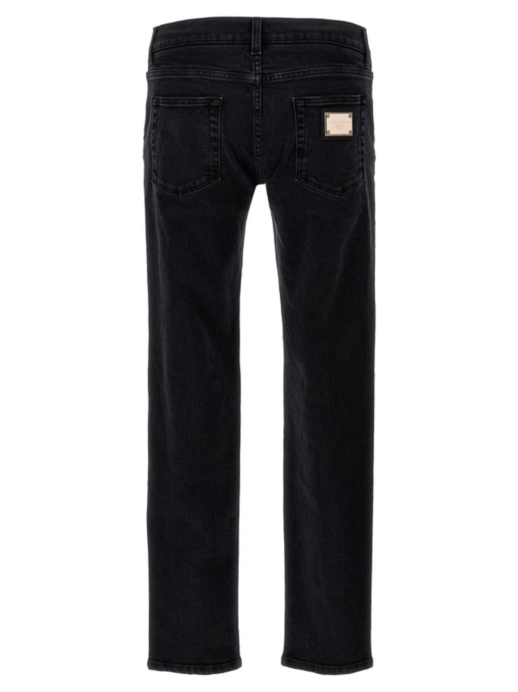 Denim Skinny Jeans In Black Product Image