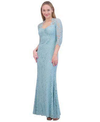 Petite Lace 3/4-Sleeve Gown product image