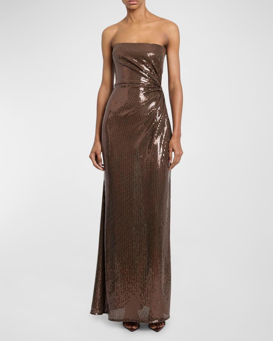 Strapless Sequin Twist Gown Product Image