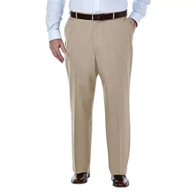 Big & Tall Haggar Premium Stretch No-Iron Khaki Flat-Front Pants, Mens Product Image