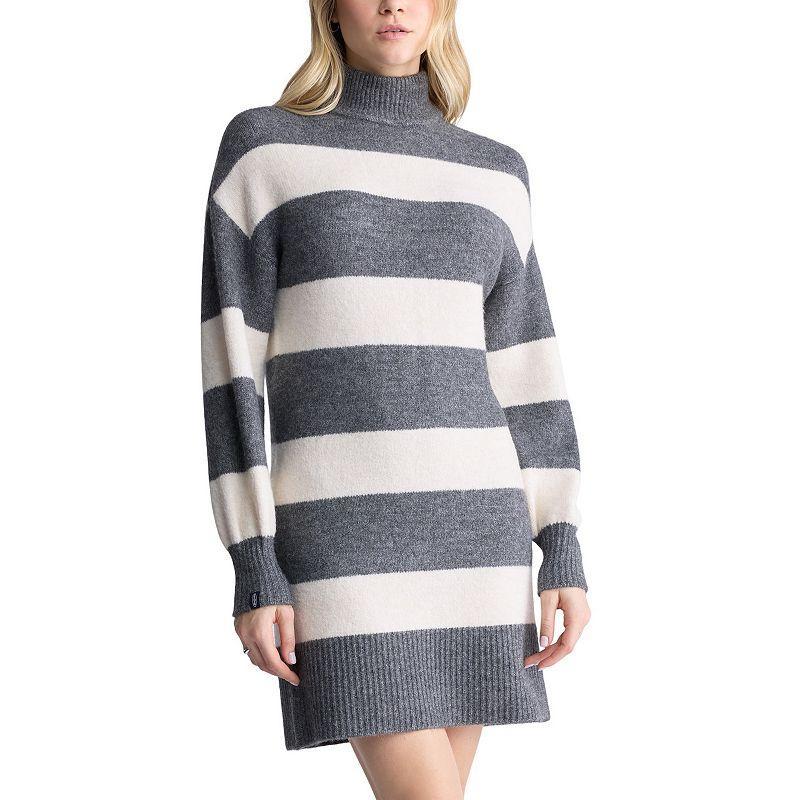 Womens Buffalo David Bitton Rennie Turtleneck Sweater Dress Grey Product Image