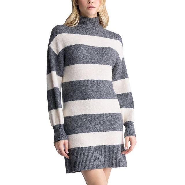 Womens Buffalo David Bitton Rennie Turtleneck Sweater Dress Grey Product Image