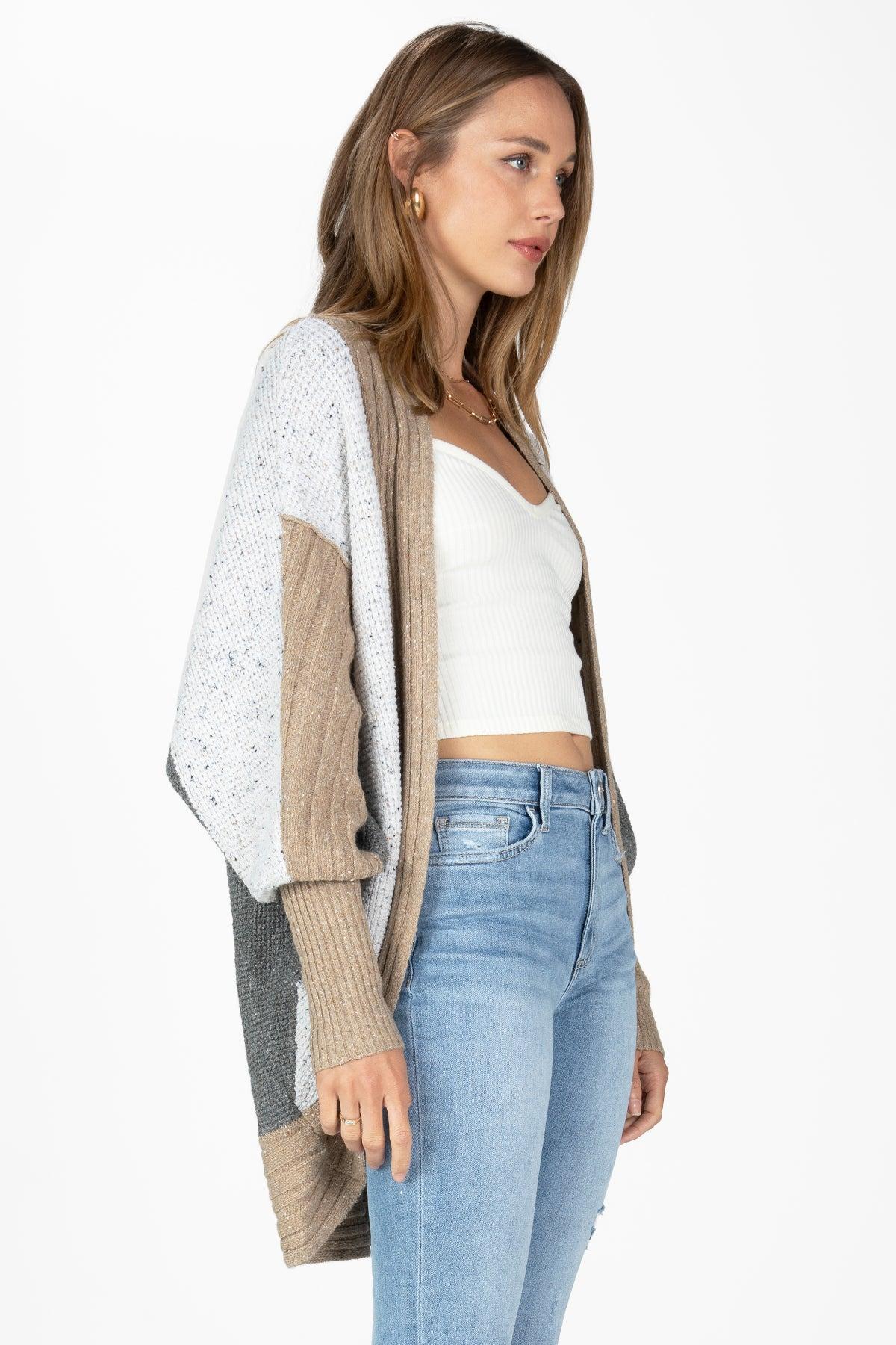 Colorblock Cocoon Cardigan Product Image