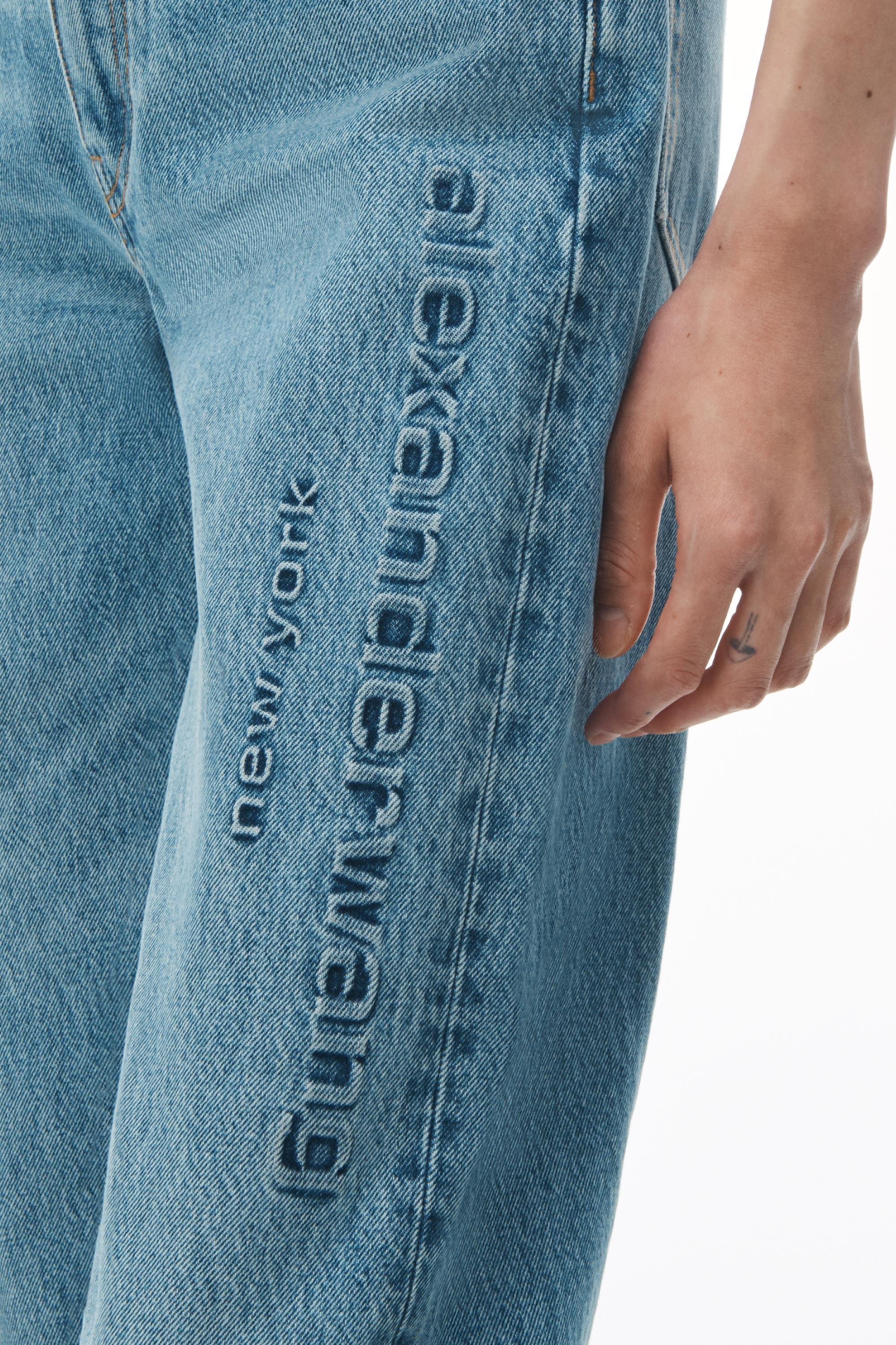 Ez Mid Rise Jeans With Embossed Logo Product Image