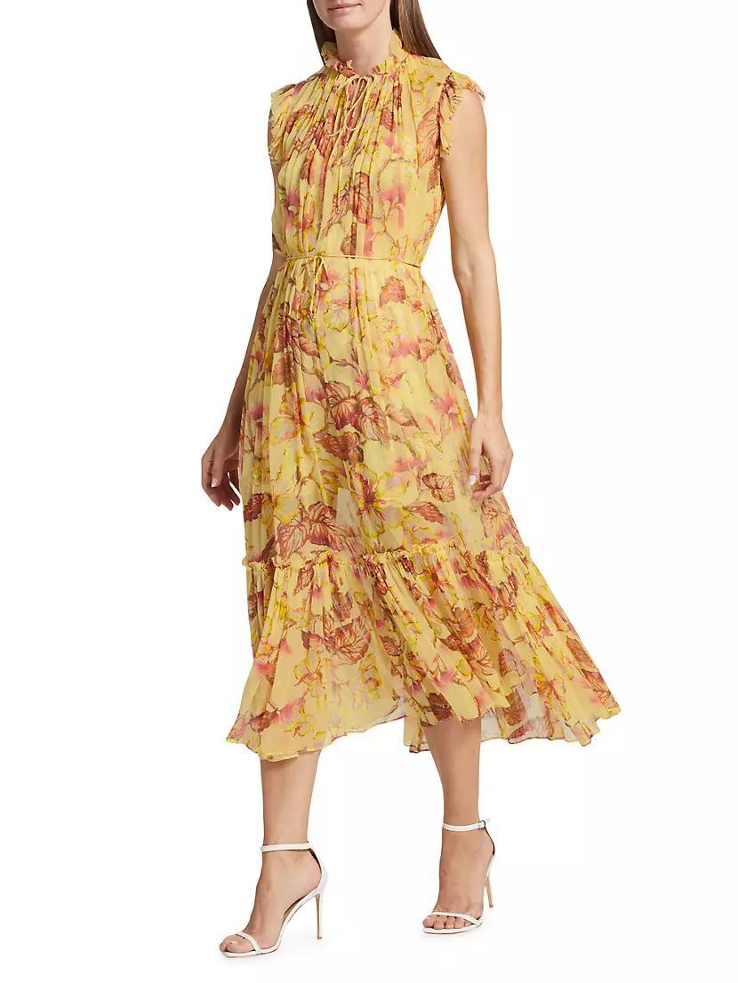 Matchmaker Flutter Floral Midi-Dress Product Image