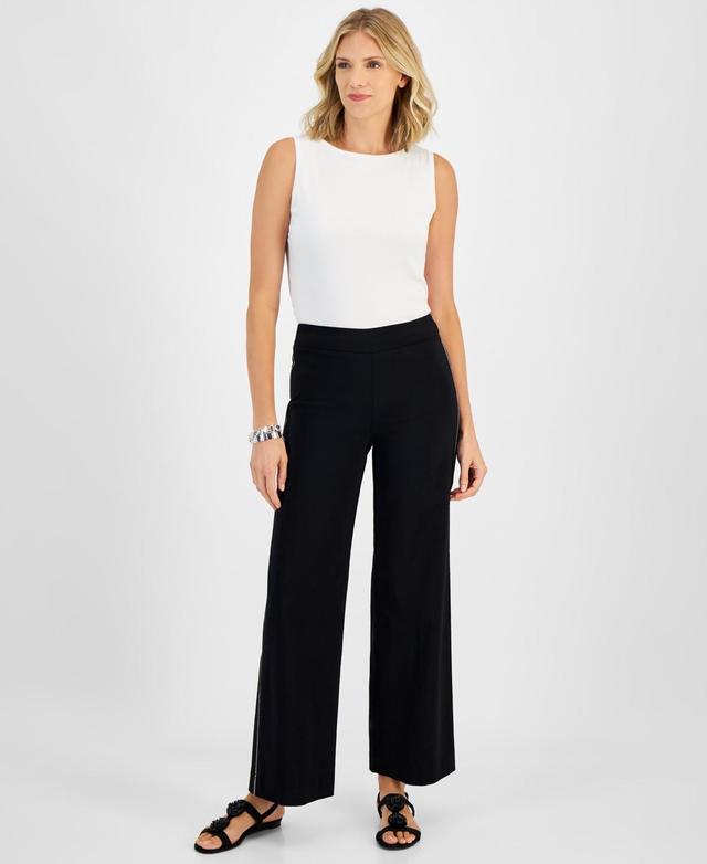 Jm Collection Womens Side-Seam-Embellished Wide-Leg Pants, Created for Macys Product Image