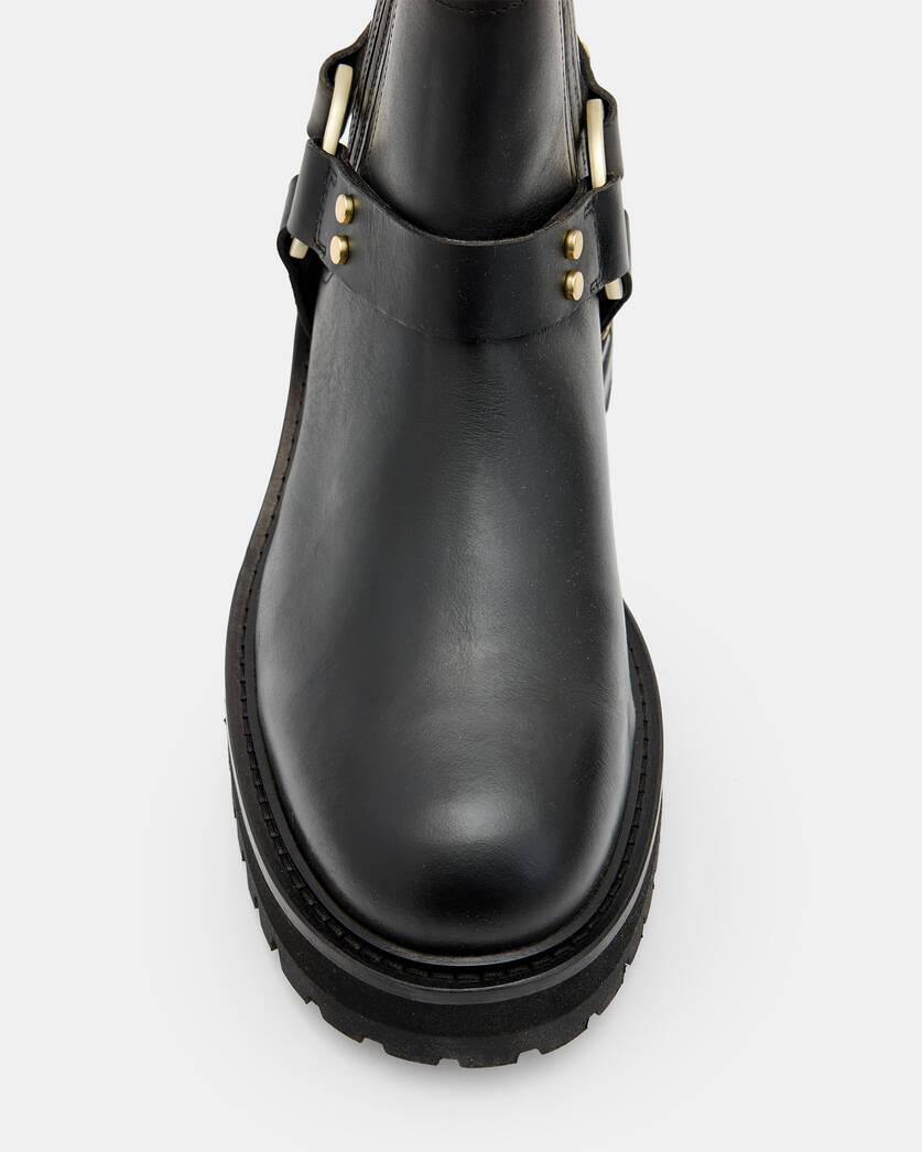 Maddie Ankle Length Leather Biker Boots Product Image