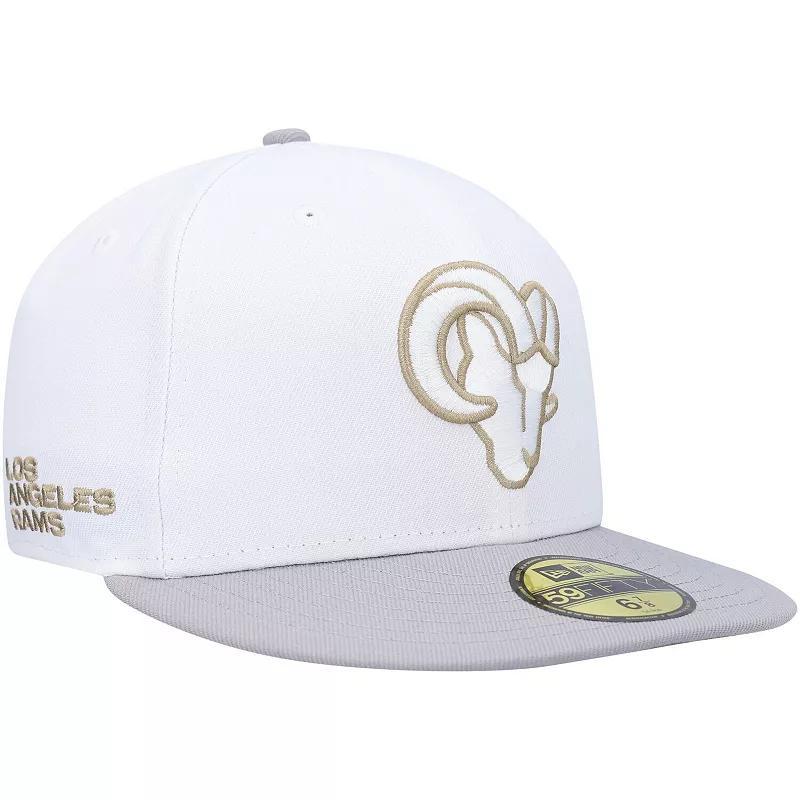 Mens New Era /Gray Los Angeles Rams Gold Undervisor 59FIFTY Fitted Hat Product Image