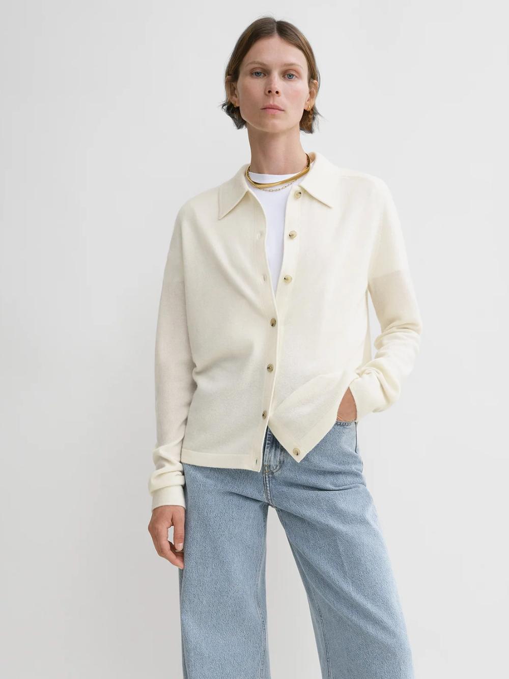 TOTÊME Layered Fine-knit Jumper In White Product Image