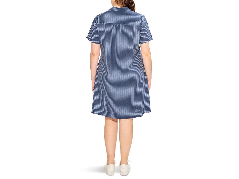 NIC+ZOE Central Park Stripe Linen Blend Shift Dress Product Image