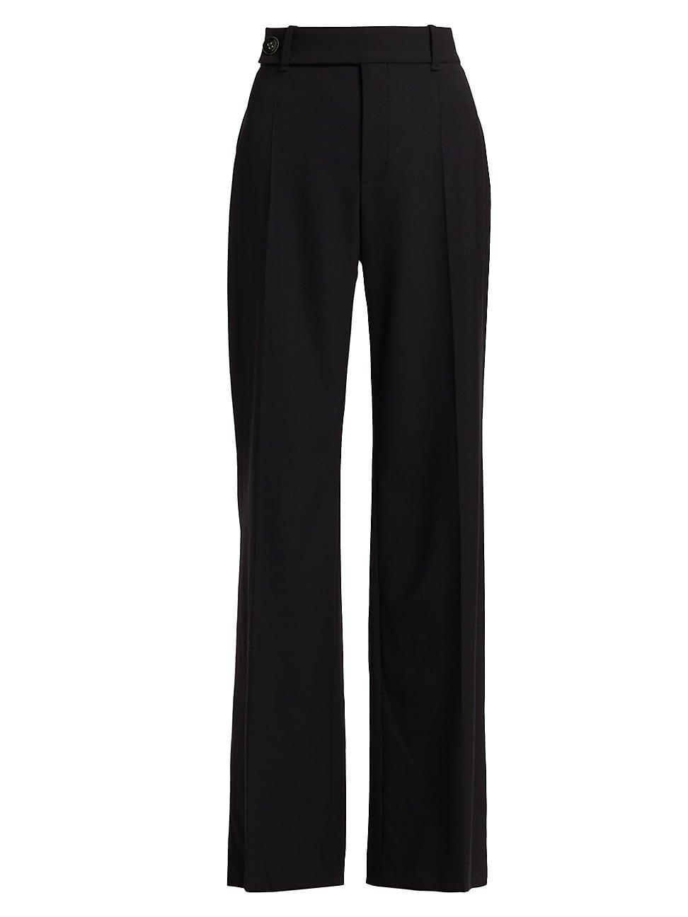 Womens Stretch Wool-Blend Trousers product image