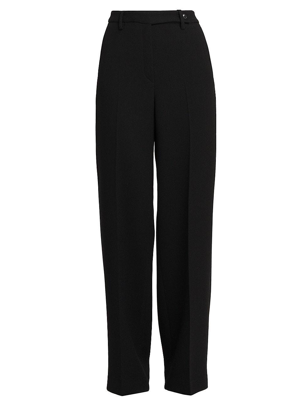 Womens Crepe Wide-Leg Trousers product image