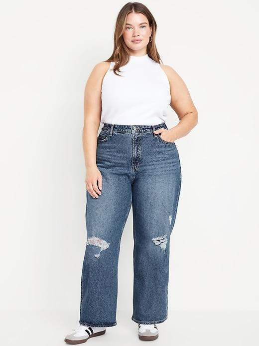 Curvy Extra High-Waisted Wide-Leg Jeans Product Image