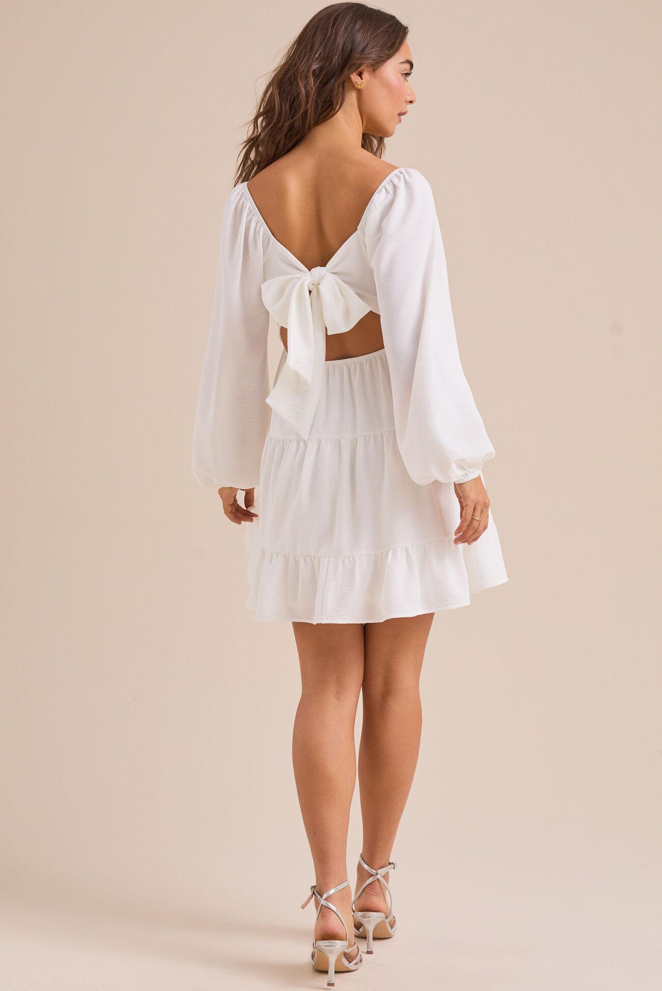 Fable Tiered Long Sleeve Mini Dress Product Image