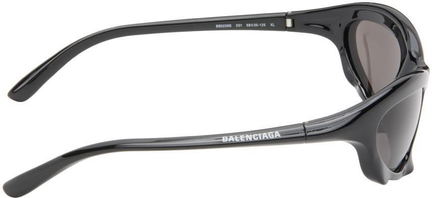 BALENCIAGA Bat Rectangle Sunglasses Black Product Image