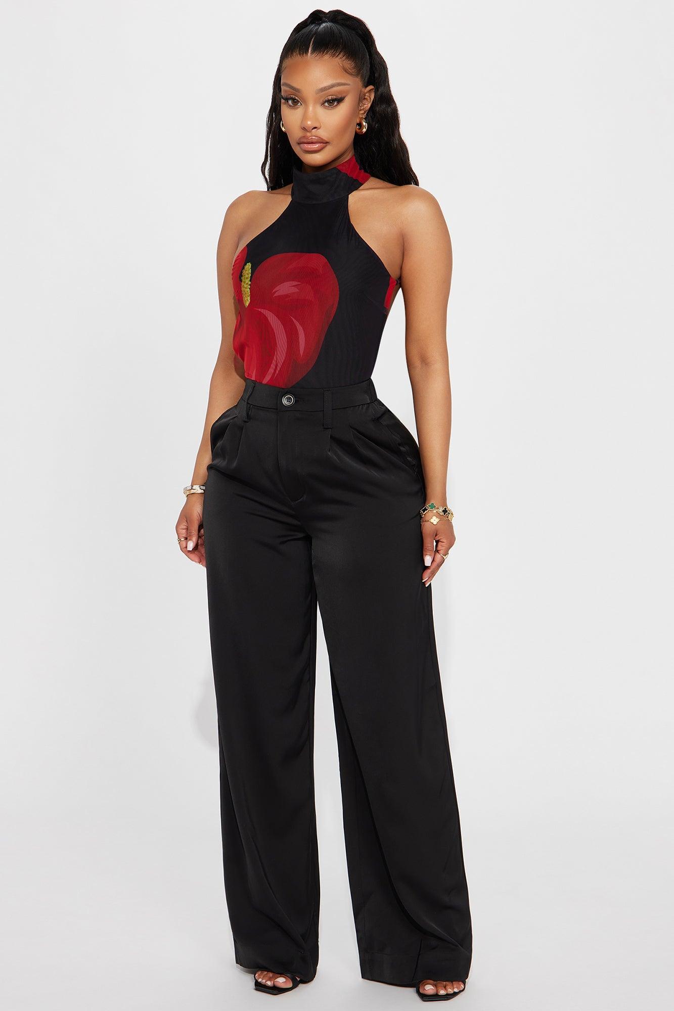 Full Bloom Backless Bodysuit - Black/combo Product Image