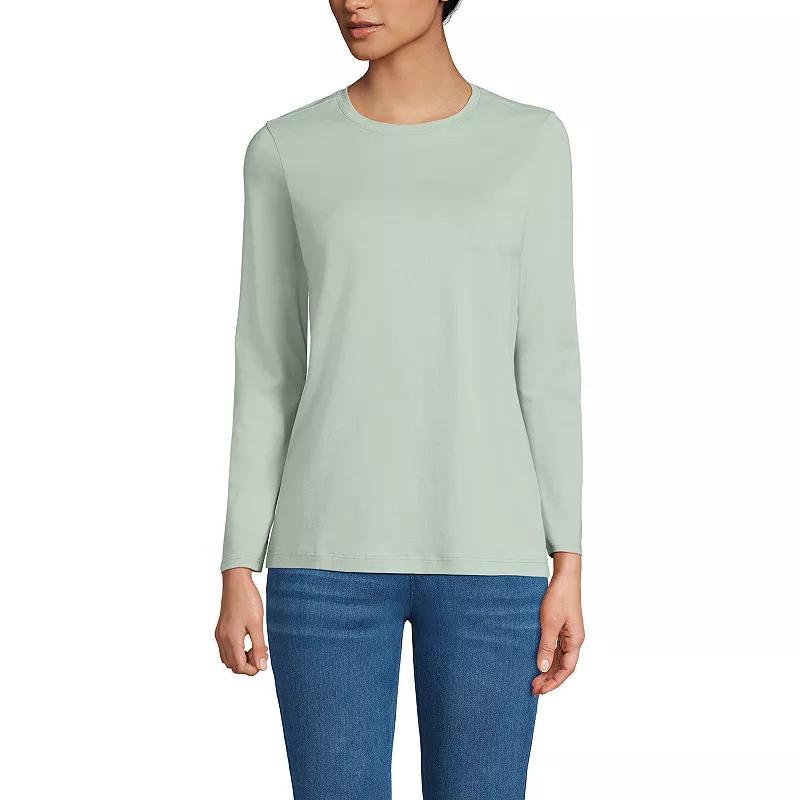 Petite Lands End Relaxed-Fit Supima Cotton Crewneck Tee, Womens product image