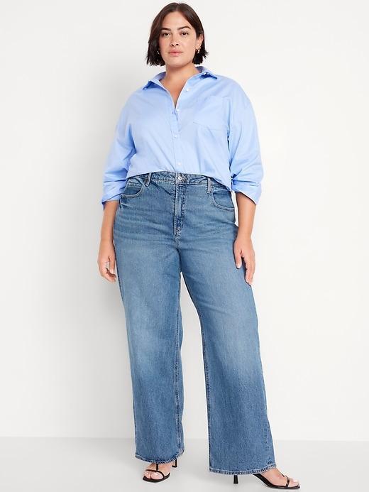 Extra High-Waisted Sky-Hi Wide-Leg Jeans Product Image