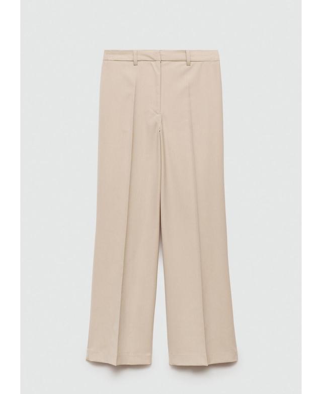 Mango Womens Pleat Straight Trousers Product Image