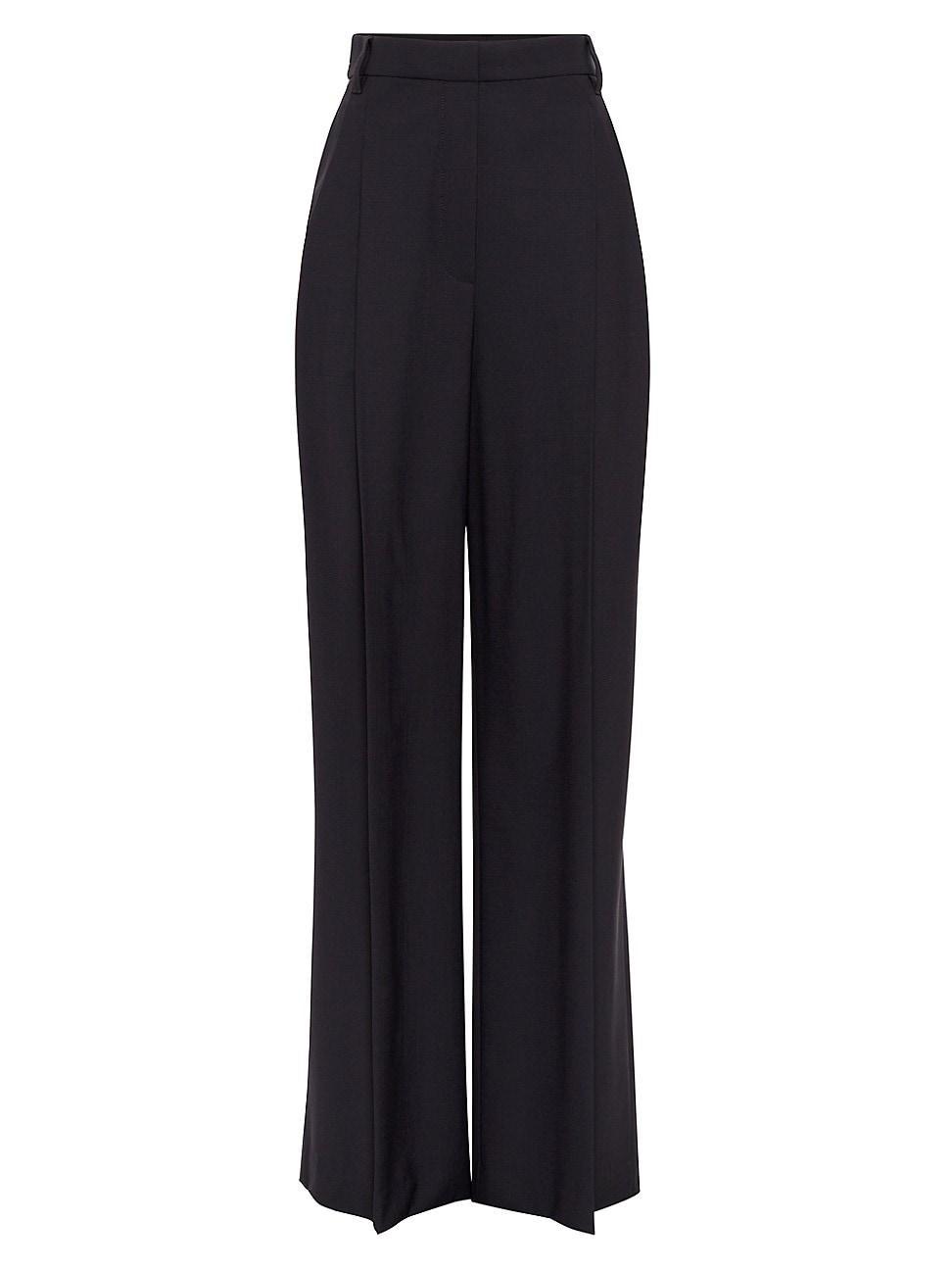 Womens Tropical Luxury Wool High Waist Wide Trousers product image