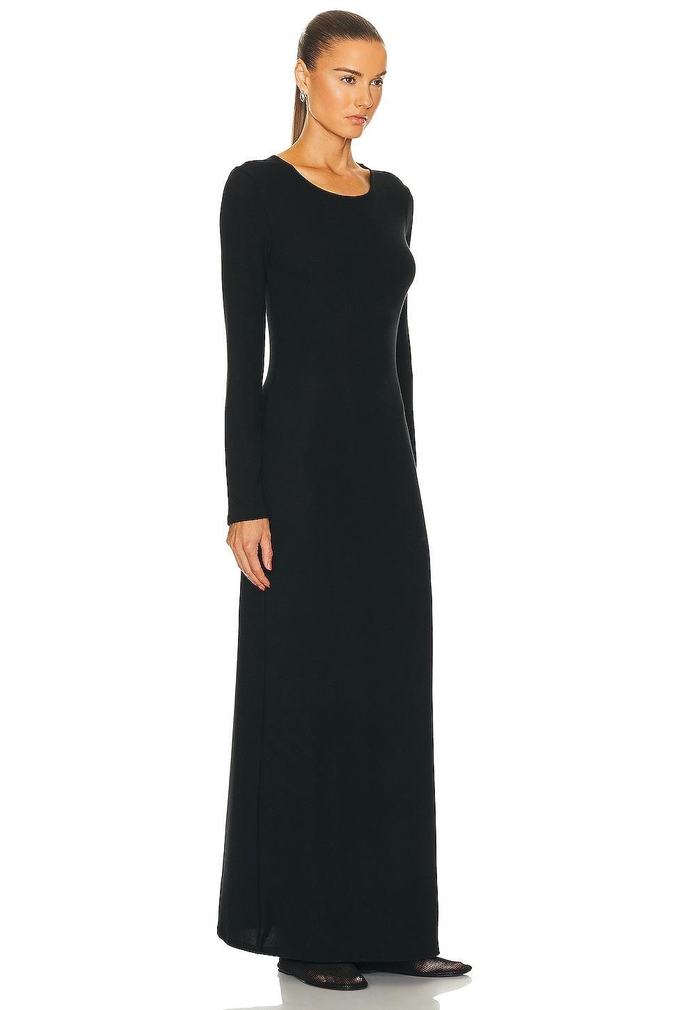 LESET Lauren Long Sleeve Maxi Dress in Black Product Image