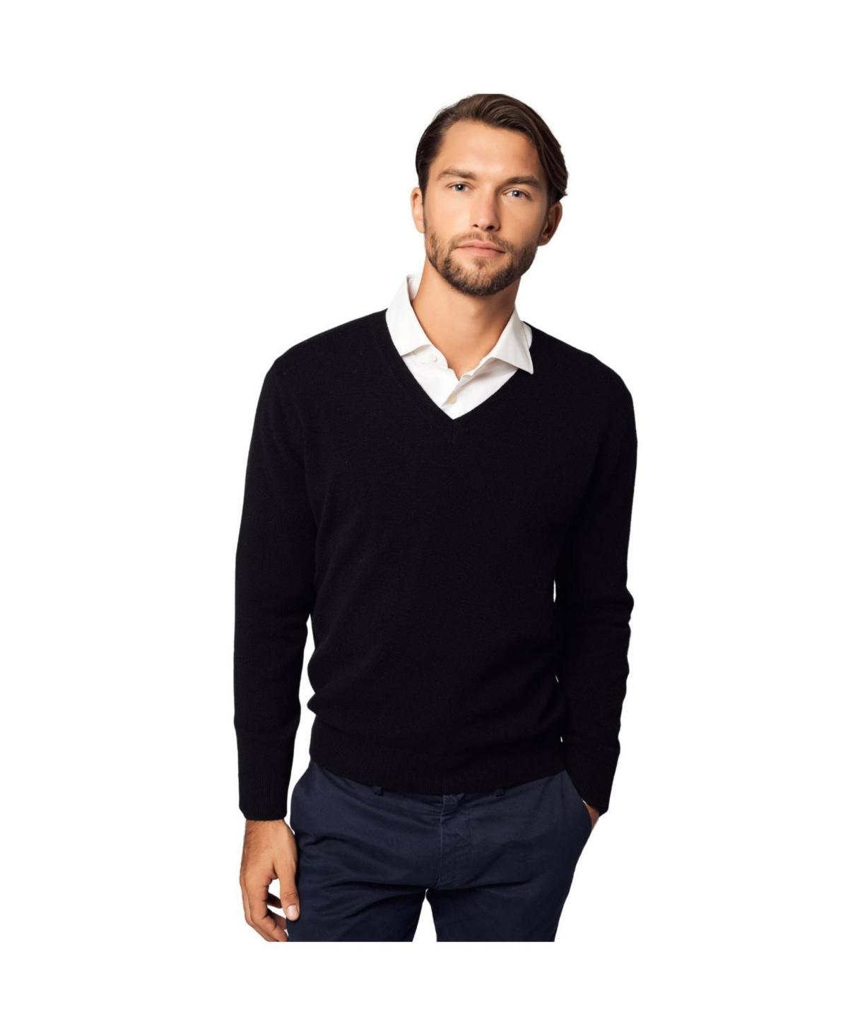 Bellemere Mens Solid V-Neck Merino Sweater Product Image