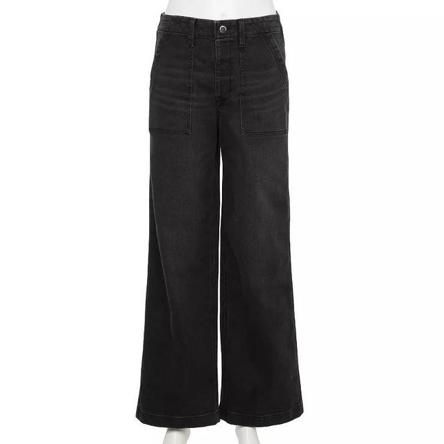 Womens Sonoma Goods For Life Adaptive Utility Wide Leg Jeans Product Image