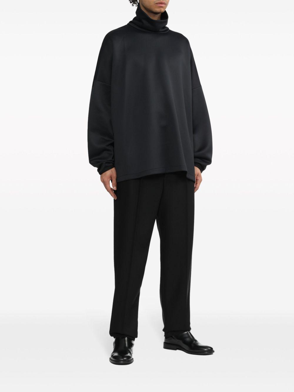 Tailored Straight-leg Trousers In Black Product Image