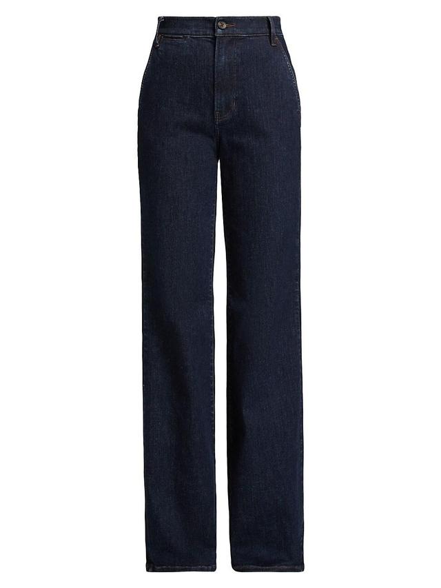 Womens Crosbie High-Rise Wide-Leg Jeans Product Image