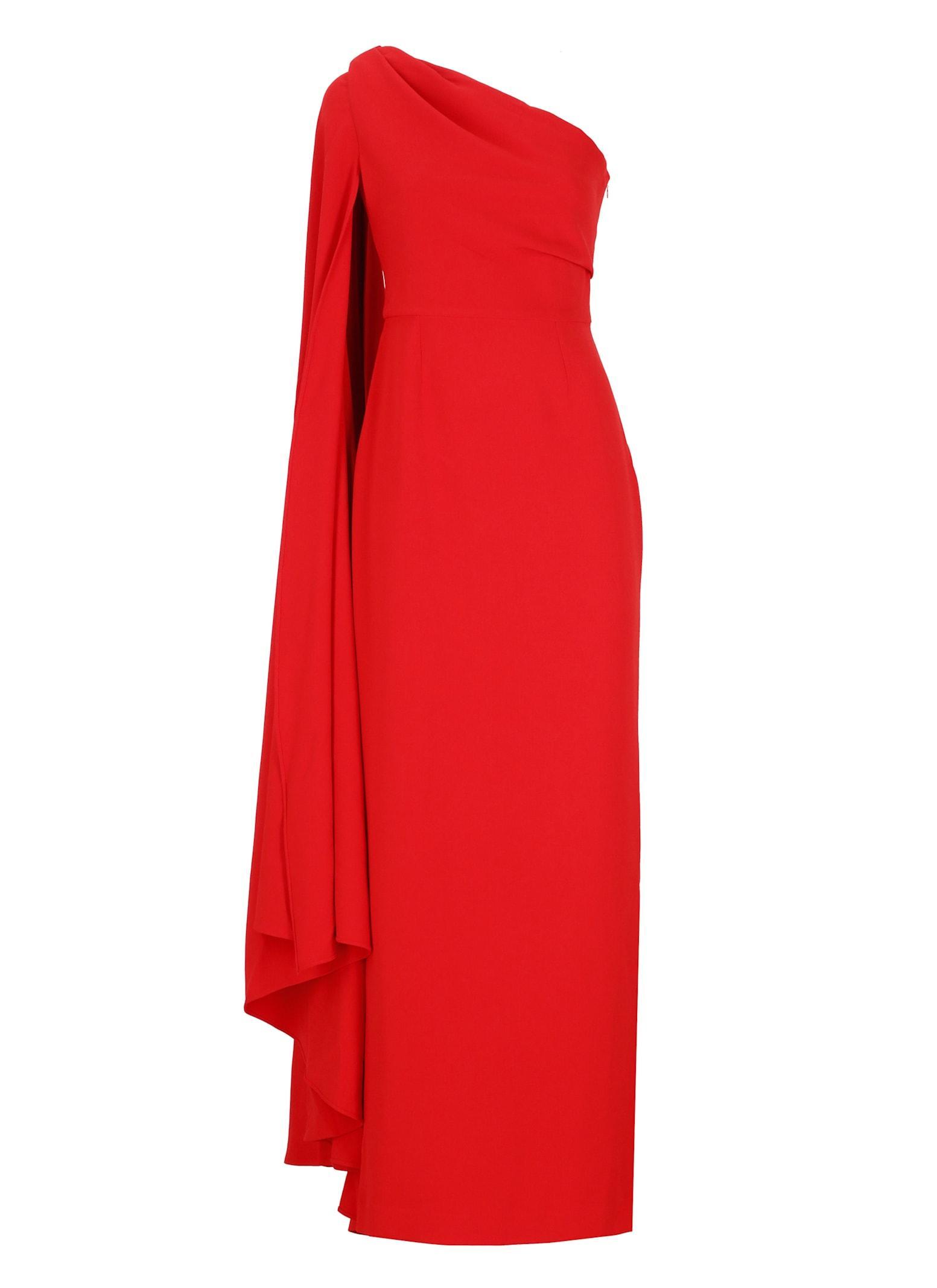 SOLACE LONDON Daria Gown In Red Product Image