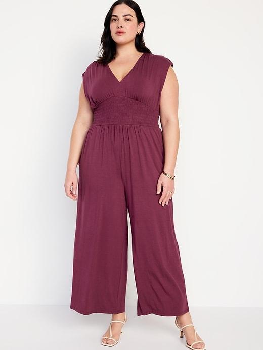 Waist-Defined Shirred Jumpsuit Product Image